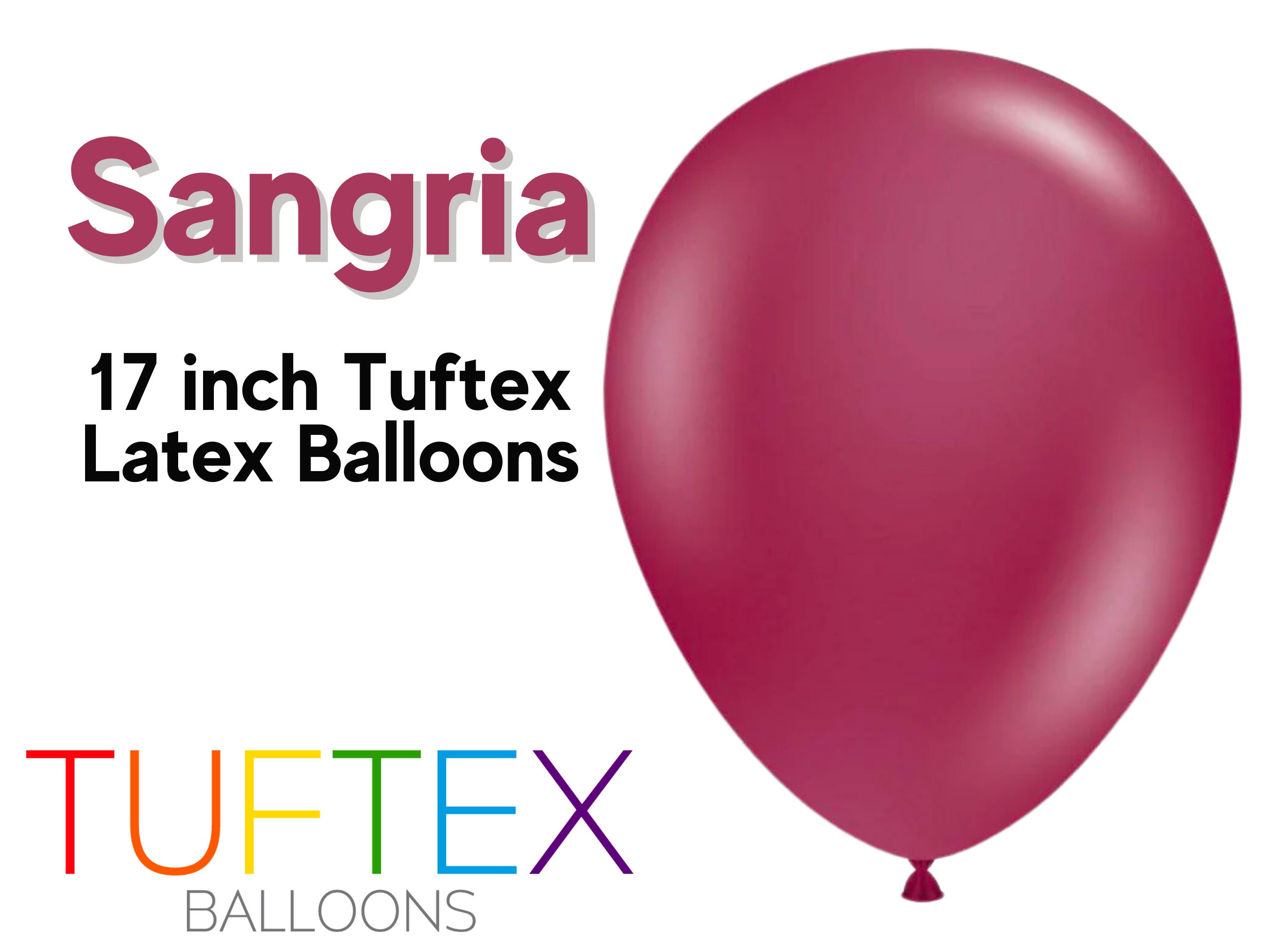 Sangria Balloons 17 Inch Tuftex Latex Tuftex Balloons Maroon Etsy