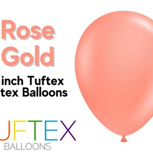 Rose Gold Balloons 5 inch Tuftex Latex, Tuftex Balloons, Rose Gold Balloons, Boho Balloons, DIY Balloon Garland, Qualtex Balloons, 5in, 5&quot;