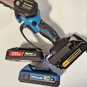 Adapt Saker Chain Saw to use Dewalt Hercules or Bauer 20V li-ion batteries