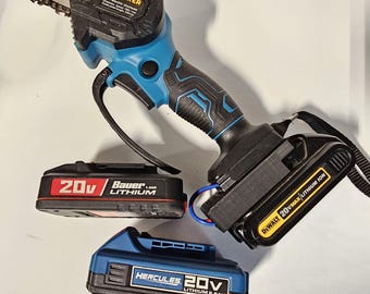 Adapt Saker Chain Saw to use Dewalt Hercules or Bauer 20V li-ion batteries