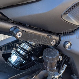 Triumph Trident 660, Passenger Foot Peg, Blanking Plates, Shock Cord, Accepts Bungee Hook, 3D Printed ABS Plastic, Black