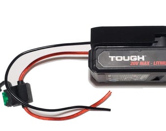 Adaptador de batería Hyper Tough 20 V MAX, base de alimentación con fusible para conexión DIY