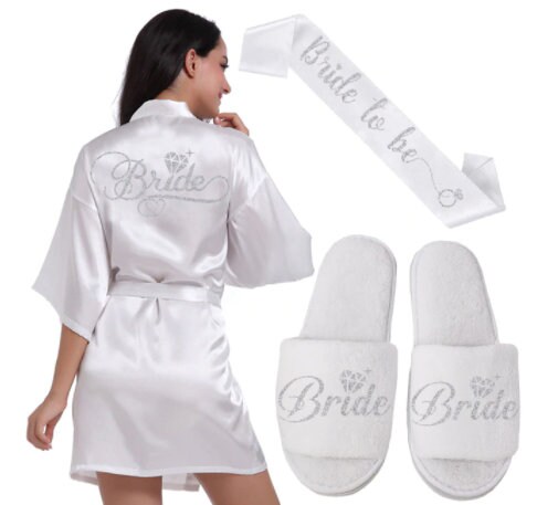 gown and slipper set
