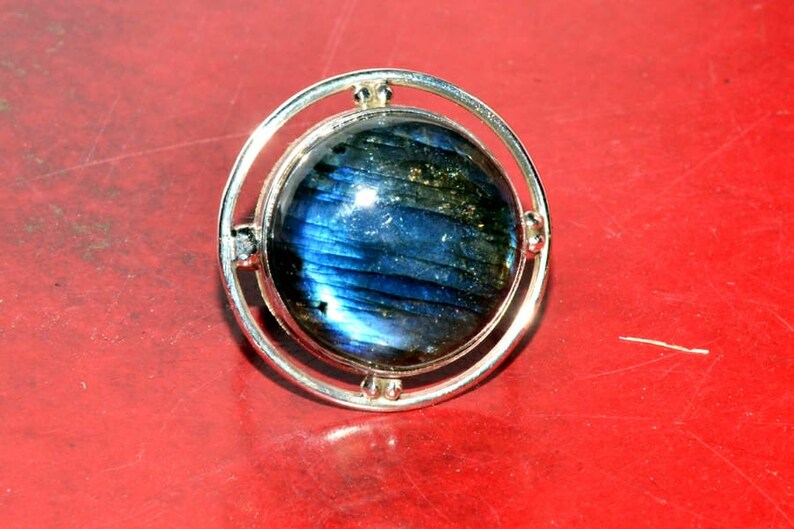 Handmade Gemstone Ring For Women Natural Labradorite Gemstone Ring 925 Sterling Silver Ring R1073 Boho /& Hippie Style