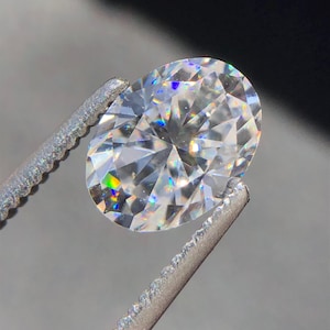 Pristine Moissanite Gemstone, D Color VVS1 Certified Loose Moissanite, 1.23ct Sparkling Gem, For Engagement Jewelry.