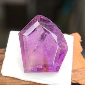 Shield Cut Amethyst: 9.30 Carat Medium Violet Gemstone