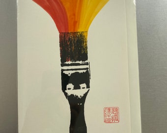 Gyotaku handmade card