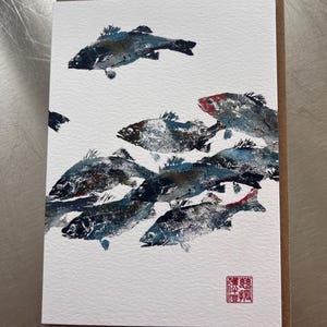 Tarjeta de felicitación de Sea Bass Shoal