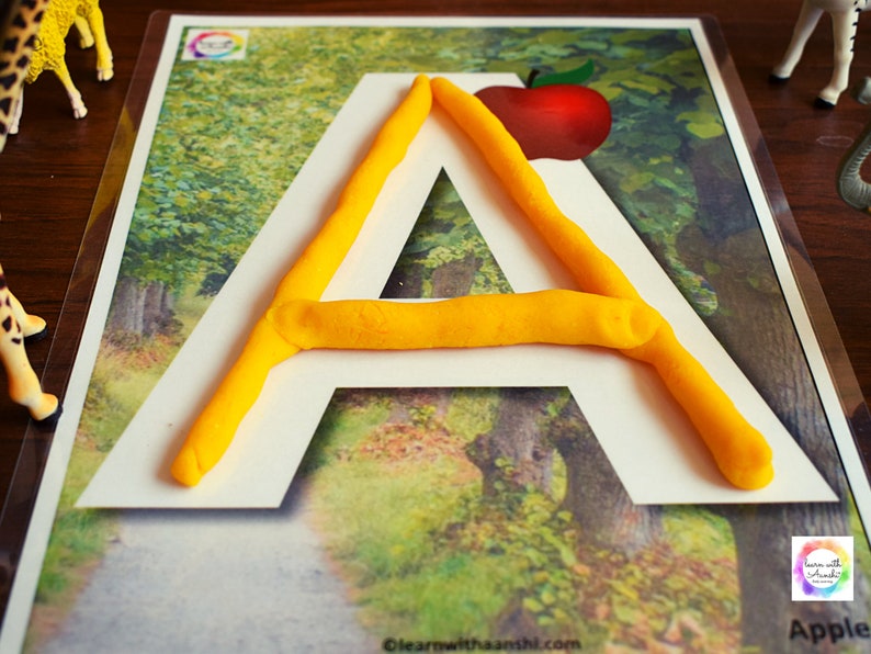 Amazing Alphabet Playdough Mats, Printable Play Dough Mat, Alphabet ...