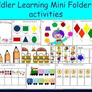 Mini Learning Binder| Mini Folder for Preschoolers| Kindergarten | Busy book | Interactive learning folder