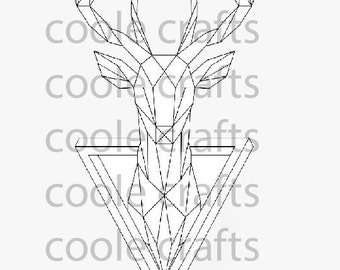 Geometric Deer SVGPNGJPG File