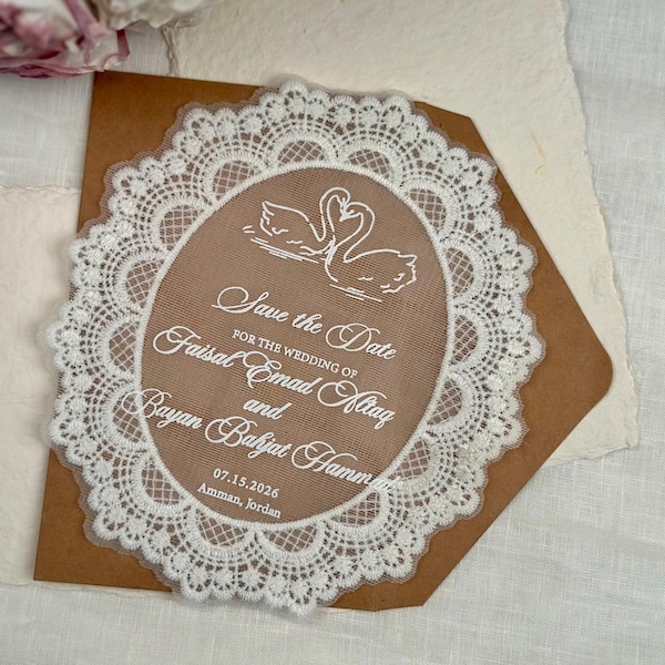 Custom Oval Lace Invitation Card,Personalized Vintage Wedding Invites,Elegant Party Dinner Invitation,Antique Embossed Stationery