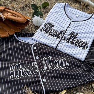 Custom groom Jersey Shirts， Bachelor Party Groomsmen Jersey， Custom Baseball Jersey Shirt, Best Man、Groom Shirts