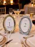Vintage Oval Tin Table Numbers | Antique Lace Metal Plates | Custom Wedding Table Signage | Rustic Table Markers