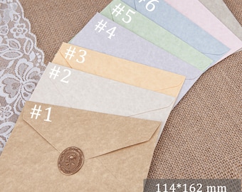Luxury Envelopes C6,  Wedding Invitations Invites Envelopes, Matt Premium Envelopes，Hemp Weave Texture|Parchment|Cashmere Paper Envelopes