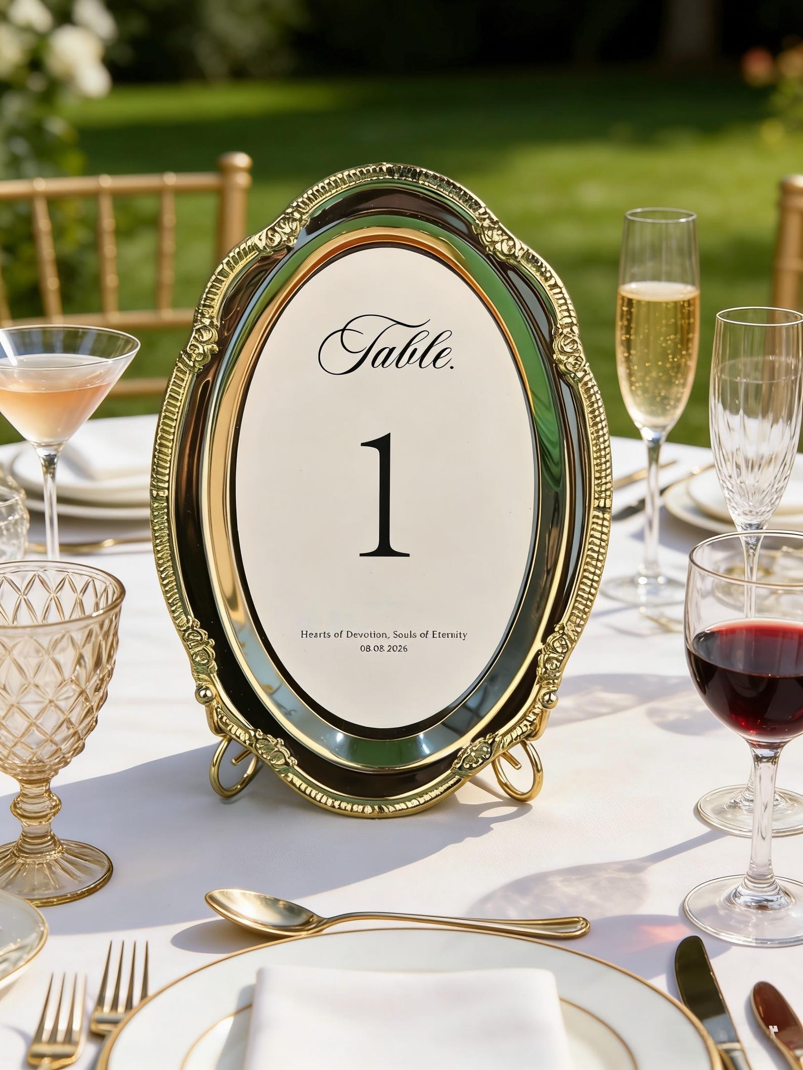 T In Numbers Vintage Oval Tin Table Numbers | Antique Lace Metal Plates | Custom ...