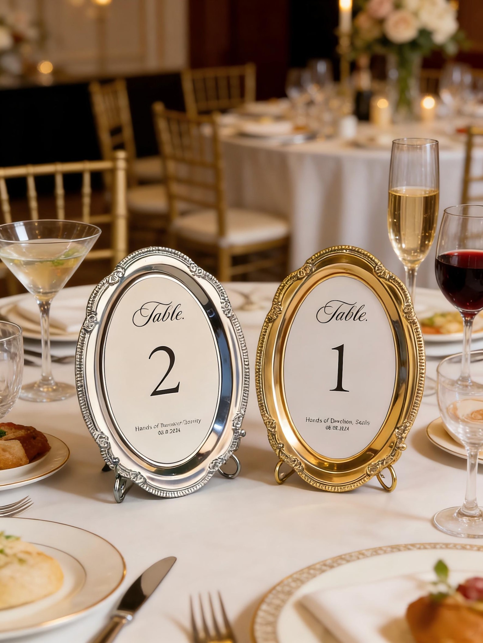 T In Numbers Vintage Oval Tin Table Numbers | Antique Lace Metal Plates | Custom ...