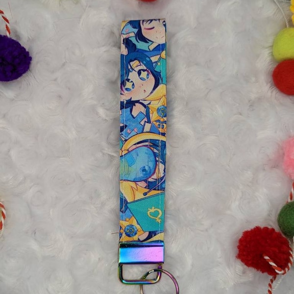Collage di Sailor Mercury: portachiavi con hardware in metallo