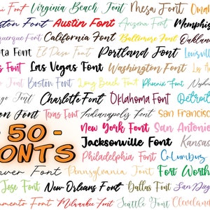 50 FONTS SVG, Handwritten Collection, Handwritten Font SVG, Calligraphy Font Svg, Font ttf, Procreate Fonts, Script Font, Wedding Font Svg