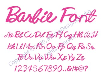 vintage barbie font