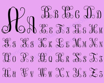 Download Vine Monogram Svg Etsy