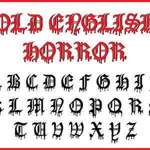 Horror Font SVG, Alphabet SVG, Instant Download, Font SVG, Hallowen Svg, Digital Download, Horror Svg Font, Letters Horror Svg, File Svg
