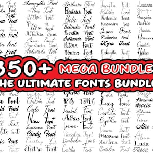350 FONTS BUNDLE, Font SVG, Cursive Fonts Svg, Fonts For Cricut, Calligraphy Font Svg, Handwritten Font Svg, Fonts bundle svg, Wedding fonts