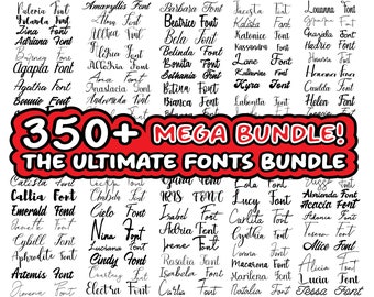 350 FONTS BUNDLE, Font SVG, Cursive Fonts Svg, Fonts For Cricut, Calligraphy Font Svg, Handwritten Font Svg, Fonts bundle svg, Wedding fonts