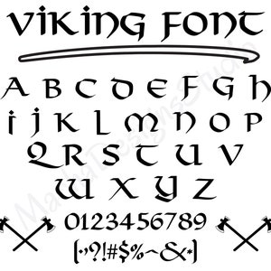 VIKING FONT SVG, Ax Svg, Alphabet Svg, Instant Download, Font Svg, Digital Download, Viking Svg