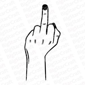 Middle Finger SVG PNG – Funny and Edgy Hand Gesture Design for Cricut, T-Shirts, Stickers, Mugs, Digital Download, Instant Download