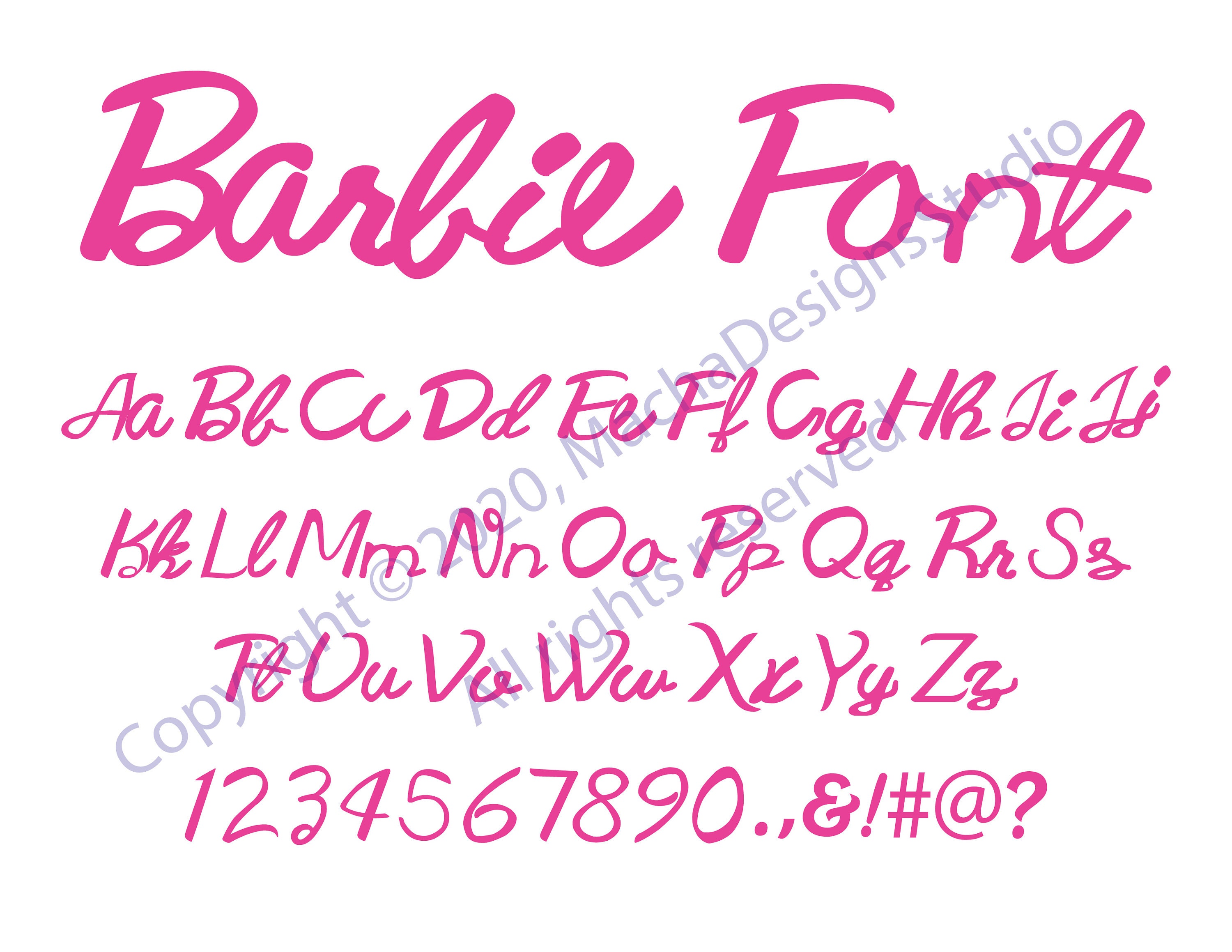 Barbie Writing Font