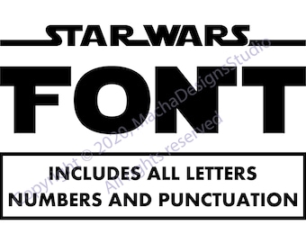 Star Wars Font SVG, Font Svg, Star Wars  Alphabet SVG, Font SVG, Digital Download, Star Wars Letters Svg, Star Wars Alphabet, Alphabet Svg