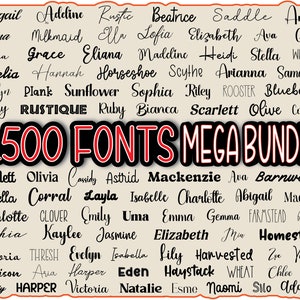 6500 FONTS - SOFORTIGER DOWNLOAD, Schriftarten für Canva, Hochzeit Schriftarten Bundle, handgeschriebene Schriftarten, Kalligraphie Schriftart, Schreibschrift Schriftarten, Schreibschrift Schriften svg