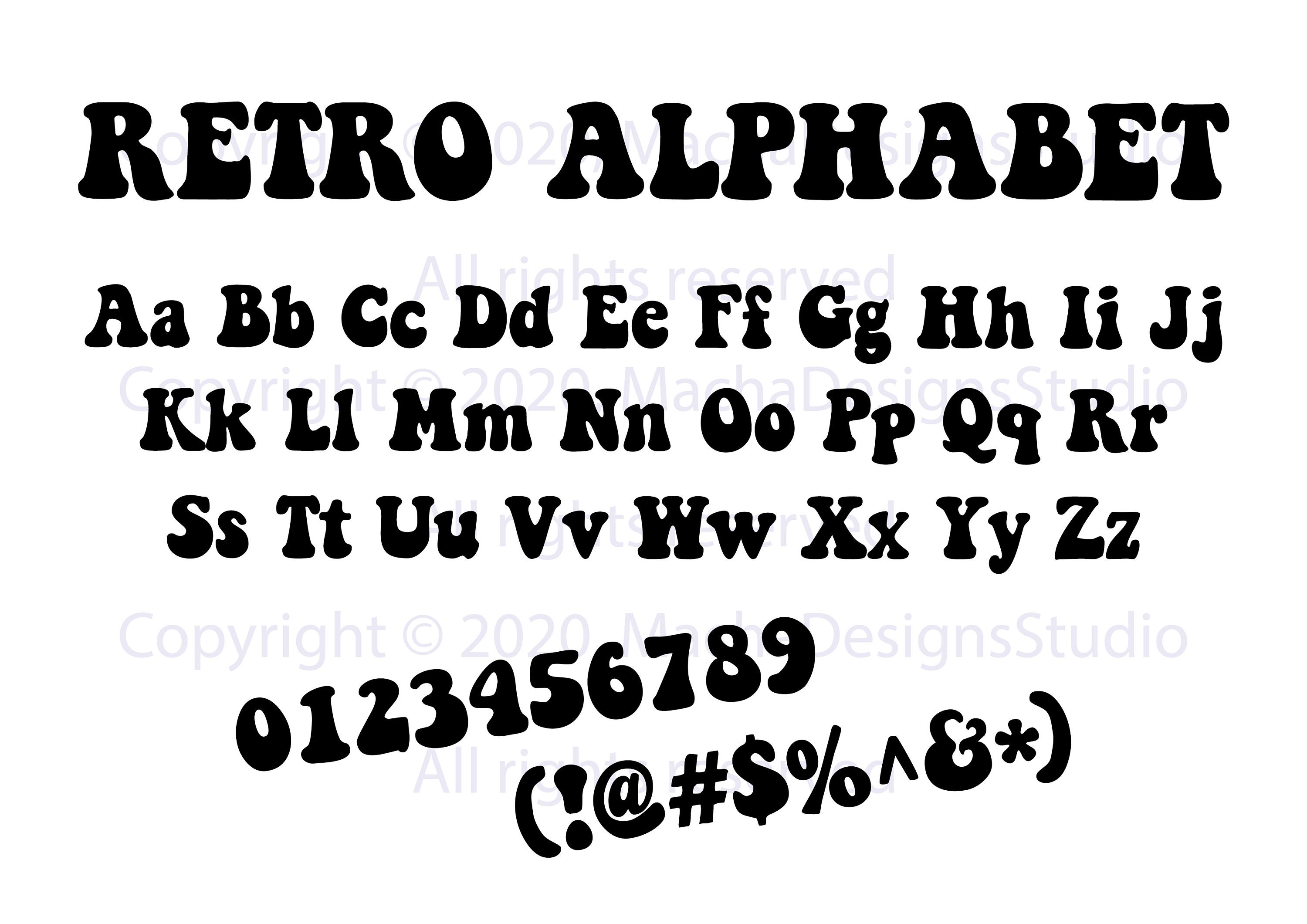 Buy Retro Font Svg Vintage Font Svg Vintage Alphabet Svg Groovy Font ...