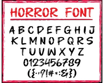 Fuente de terror SVG: Alfabeto de Halloween (Descarga digital)