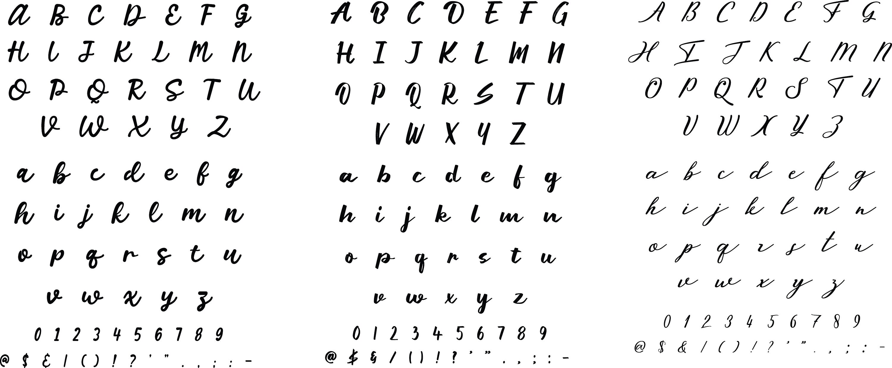 Handwriting Font Bundle: Cursive SVG, TTF Fonts (digital Download ...