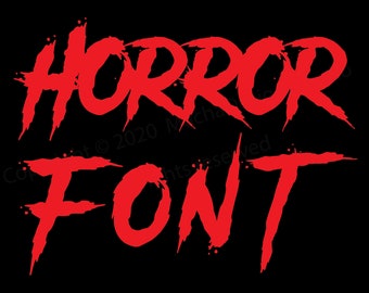 Fuente de terror SVG: Alfabeto de Halloween (Descarga digital)