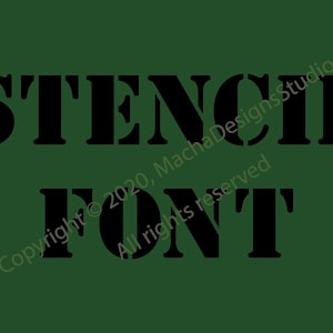 Fuente de plantilla SVG, descarga instantánea, alfabeto de plantilla SVG, letras de plantilla SVG, fuente SVG, fuente del ejército SVG, descarga digital, fuentes para Cricut