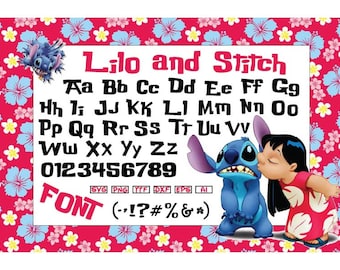 Lilo and Stitch FONT SVG, Lilo and Stitch SVG, Lilo and Stitch ClipArt, Lilo and Stitch Alphabet Svg, Lilo and Stitch Cricut, Lilo Svg, Svg
