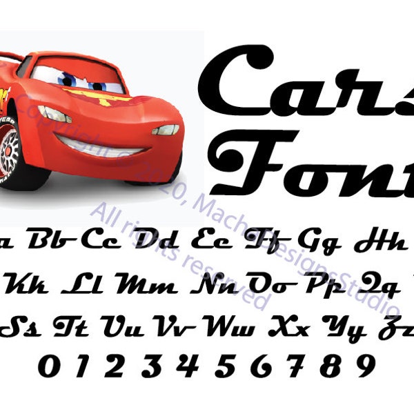 Cars Font SVG, Cars Alphabet SVG, Instant Download, Font SVG, Cars Svg, Font Svg, Digital Download, Cars Font, File Svg, Cars Alphabat, Svg