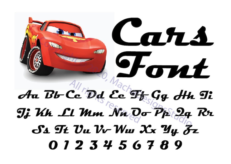 Cars Font SVG Cars Alphabet SVG Instant Download Font SVG Etsy UK