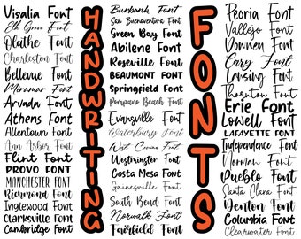 Handwritten Calligraphy Font SVG Bundle (TTF, PNG)