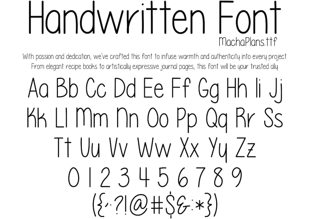 HANDWRITING FONT, Cute Handwriting, Neat Handwriting, Alphabet Svg