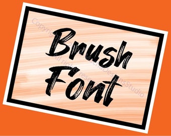 SVG-lettertype penseel: penseelalfabet (digitale download)