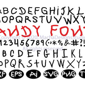 Andy Schriftart SVG, Andy SVG, Andy Clipart, Toy Story Schriftart SVG, Disney Schrift