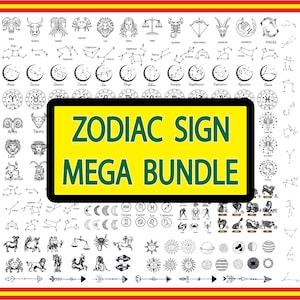 ZODIAC SVG BUNDLE, Sternzeichen Schmuck, Astrologie Schmuck, Horoskop Schmuck, Sternzeichen Schmuck, Sternzeichen ClipArt, Sternzeichen Schmuck
