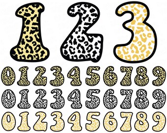 Numéros d'impression animal rétro : fichiers PNG SVG vintage pour Cricut (téléchargement numérique)