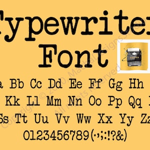 Machine à écrire polices SVG, machine à écrire Svg, machine à écrire Alphabet SVG, téléchargement immédiat, lettres SVG machine à écrire, fichiers de coupe Silhouette & Cricut