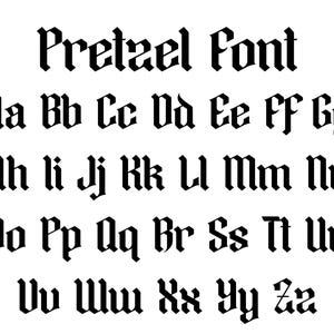 Pretzel Font SVG TTF: Twisted Display Font (Digital Download