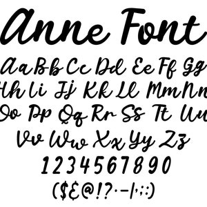 Anne Font SVG,